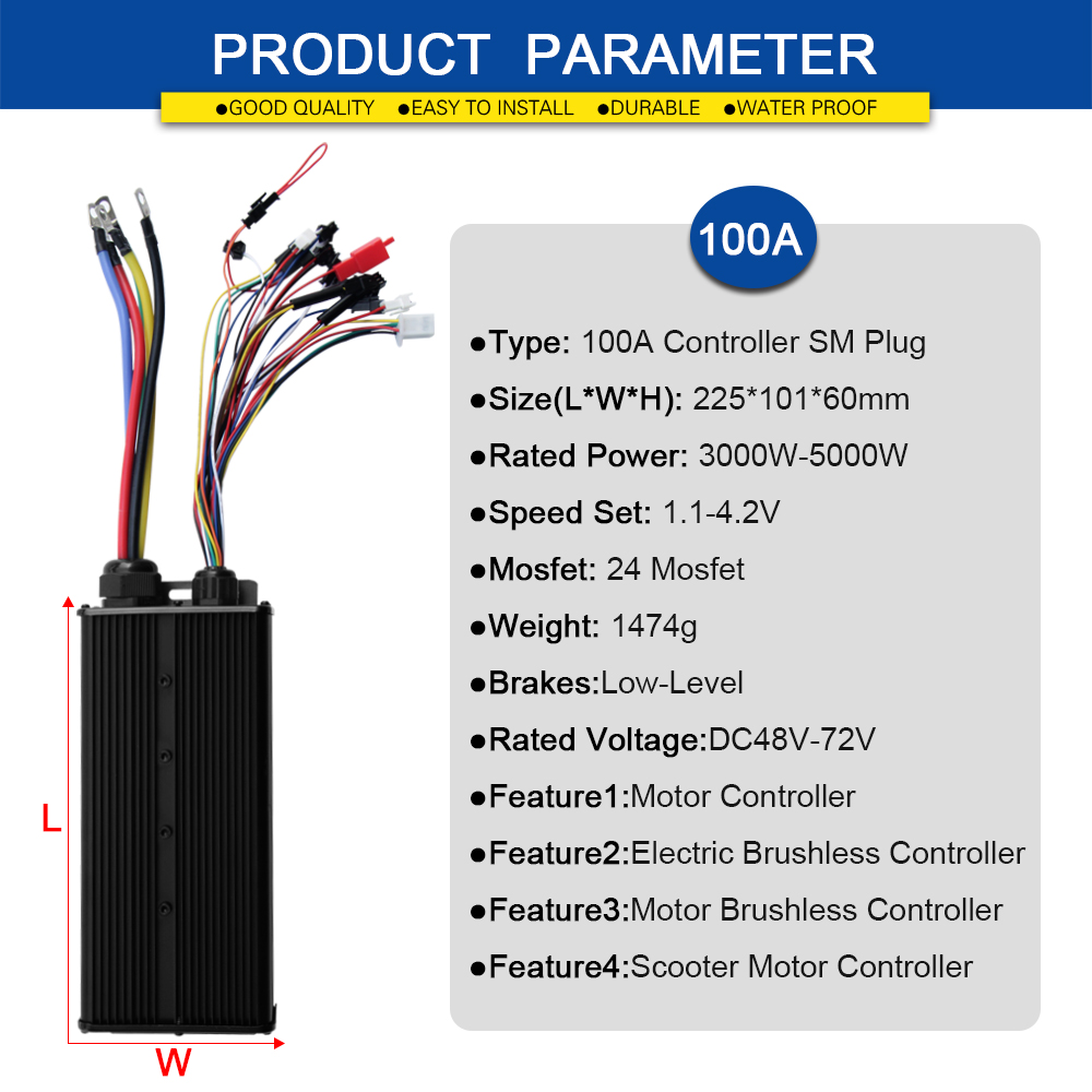Controlador de onda senoidal p - 72V 100A Sabvoton Controller avaliação e preço